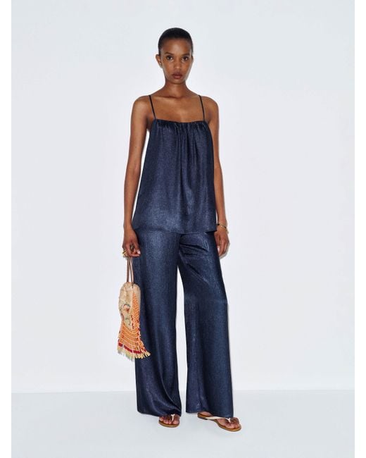 Reformation Blue Allegra Two Piece