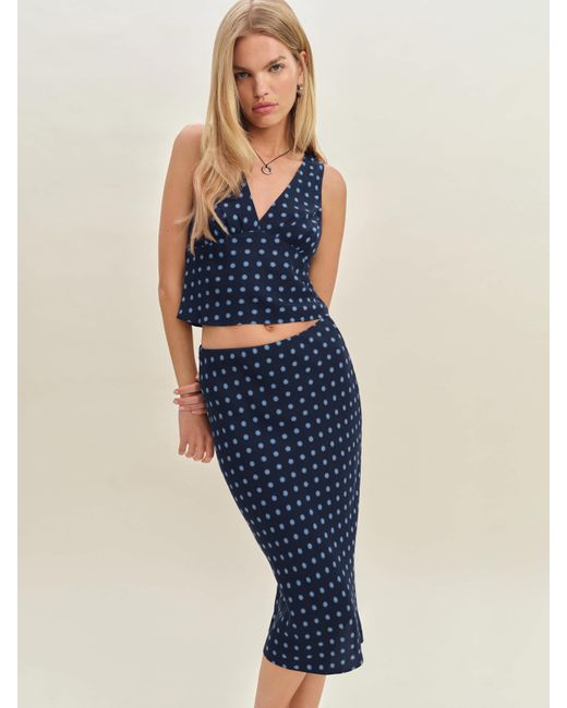 Reformation Blue Ryan Two Piece