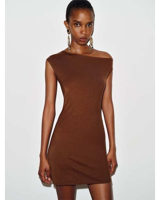 Reformation Brown Madeline Knit Dress