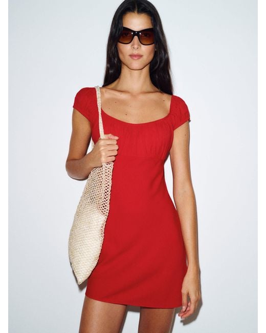 Reformation Red Lucy-Belle Dress