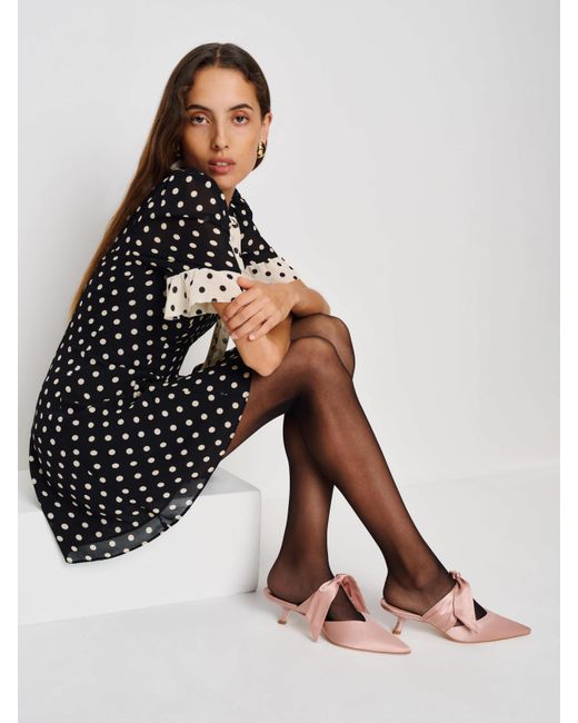 Reformation Pink Milk Glass Heeled Mule 7
