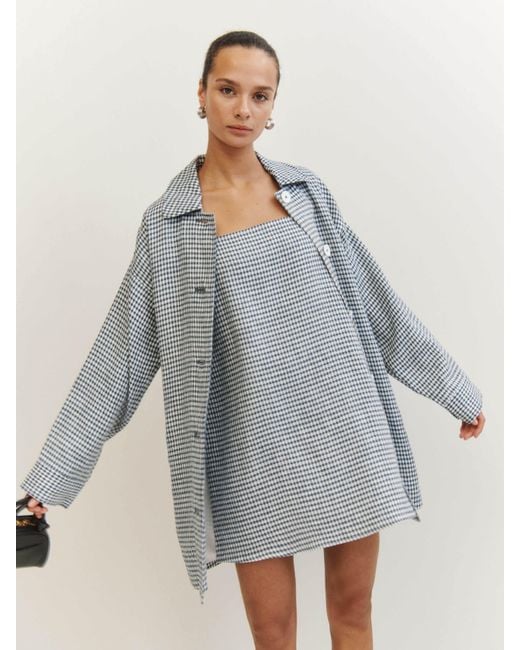 Reformation Gray Irene Linen Jacket