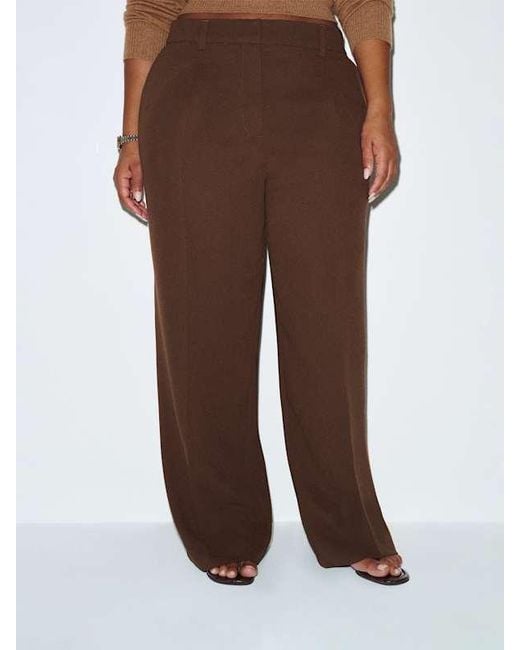 Reformation Brown Alex Mid Rise Pant Es 14