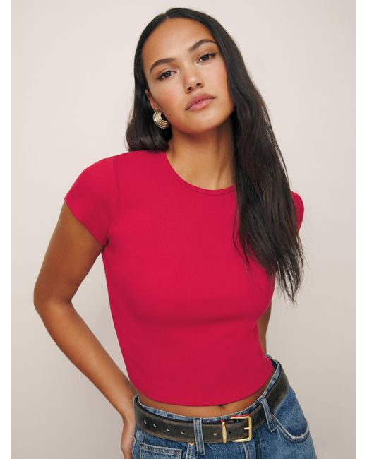 Reformation Red Muse Tee