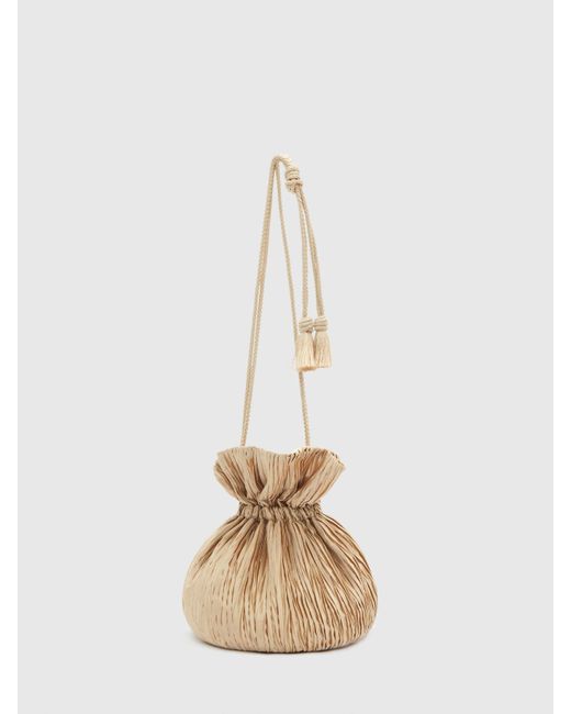 Reformation Natural Aphrodite Pleated Pouch