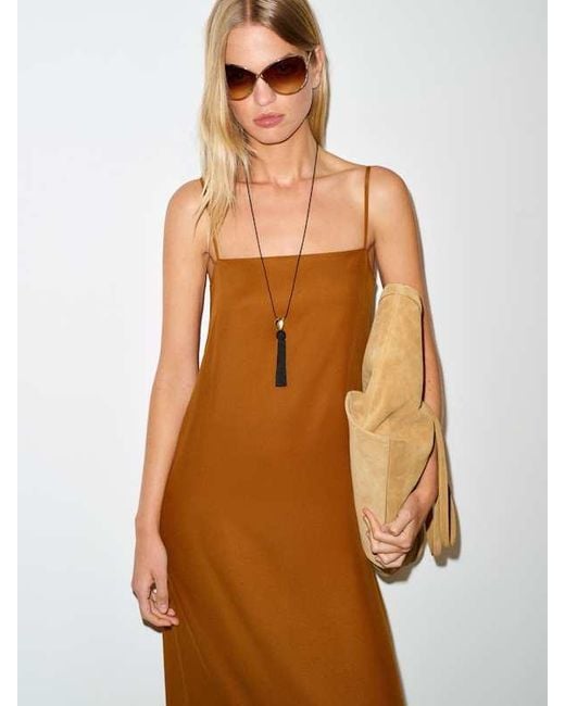 Reformation Natural Glenna Silk Dress