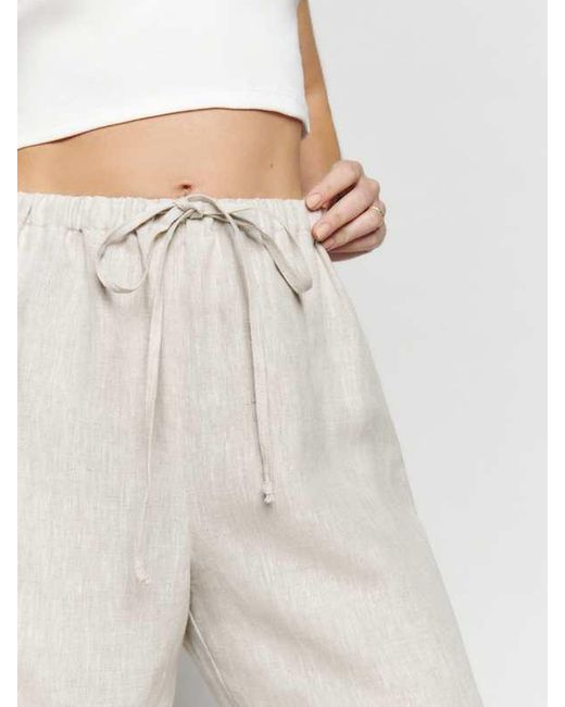 Reformation Natural Petites Olina Linen Pant
