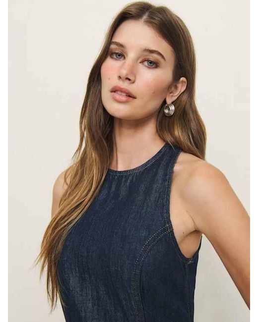 pippa denim midi dress PAIGE
