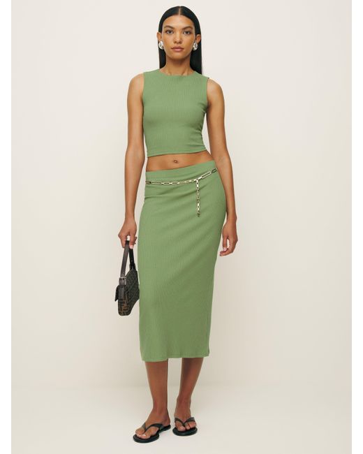 Reformation Green Hays Knit Two Piece
