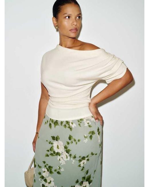 Reformation White Iris Knit Top Es