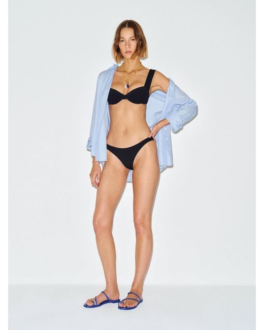 Reformation White Viola Bikini Top