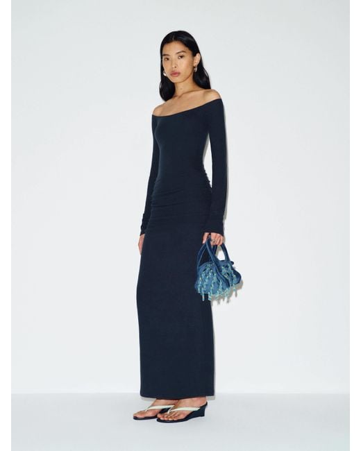 Reformation Blue Abbott Knit Dress