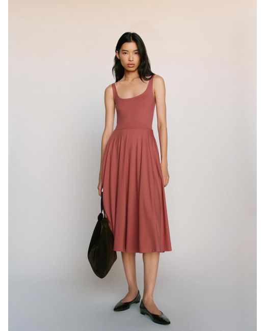 Reformation Rou Knit Dress in Pink | Lyst