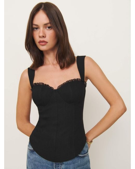 Reformation Black Alisa Top