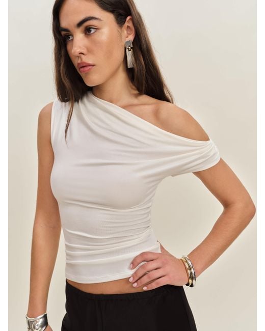 Reformation Gray Belle Knit Top