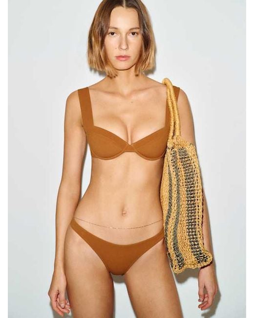 Reformation Metallic Campo Bikini Bottom