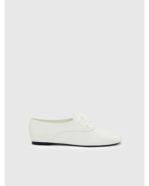 Reformation White Buffy Oxford