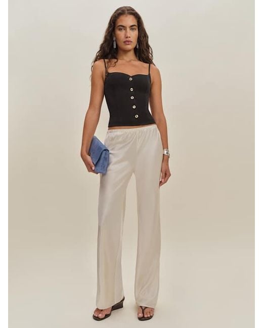 Reformation Black Danika Top