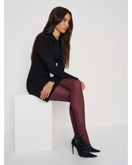 Reformation Red Swedish Stockings Svea Sheer Tights Deep