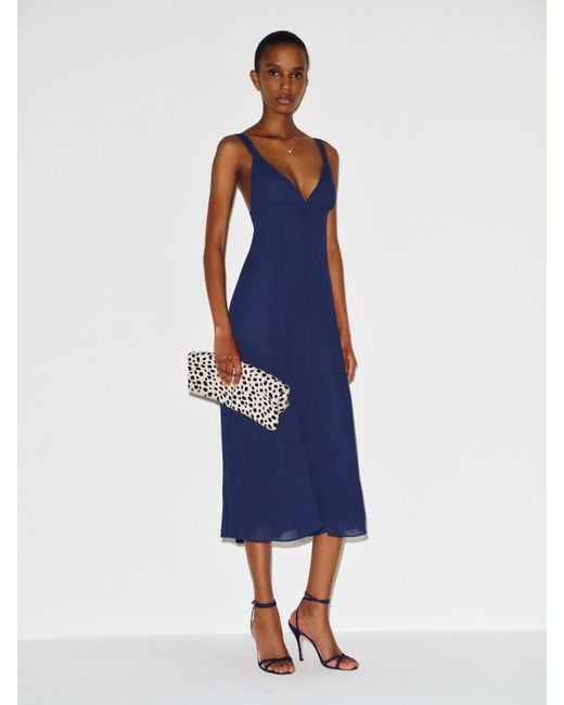 Reformation Blue Maribella Dress