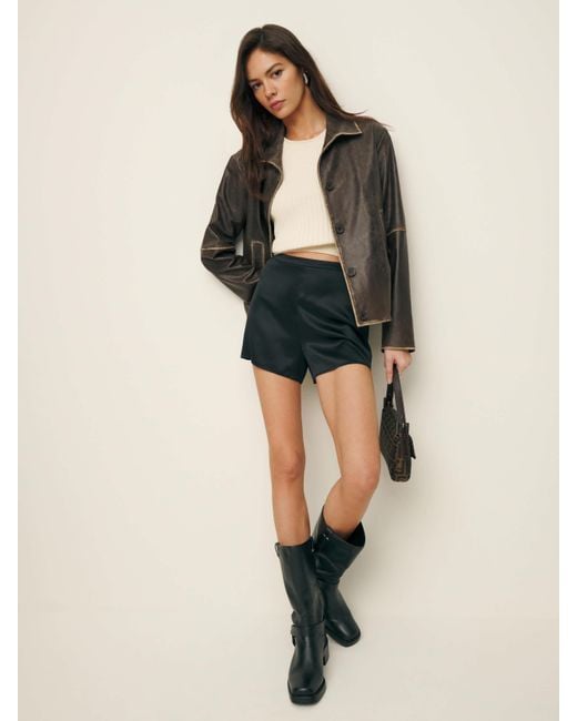 Reformation Natural Chloe Silk Short