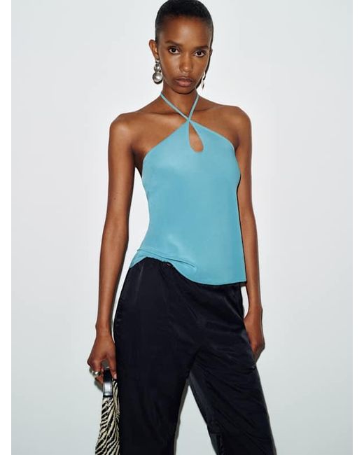 Reformation Blue Rosana Top 0