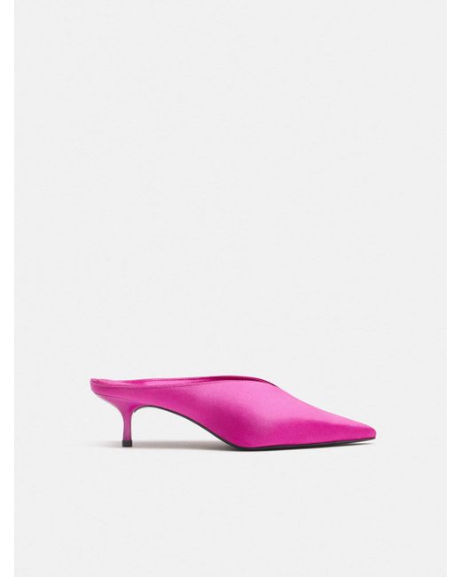 Reformation Pink Marzella Heeled Mule 5