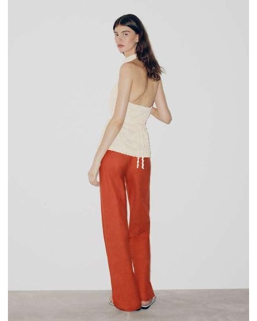 Reformation White Ketra Knit Top