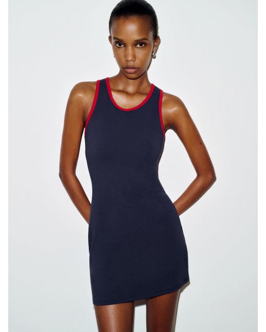 reformation blue knit dress Reformation Adeline Knit Dress | Blue