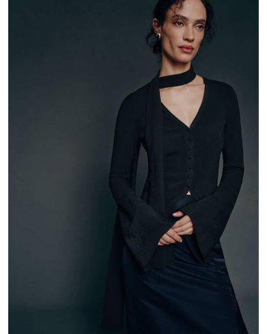 Reformation Blue Sage Bell Sleeve Cardigan