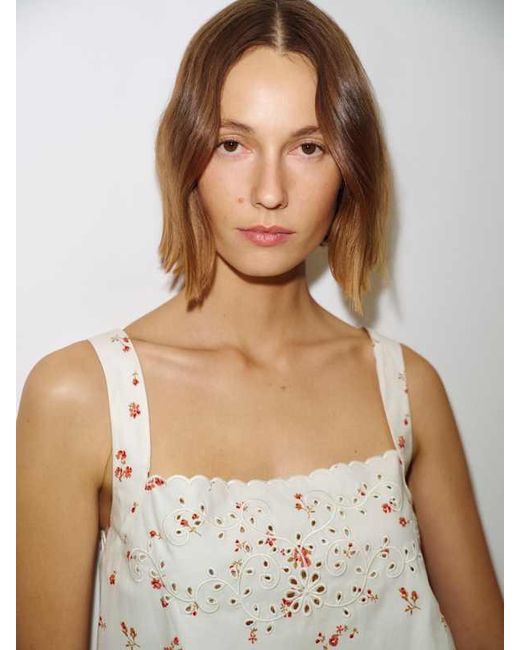 Reformation White Poppy Sleep Dress