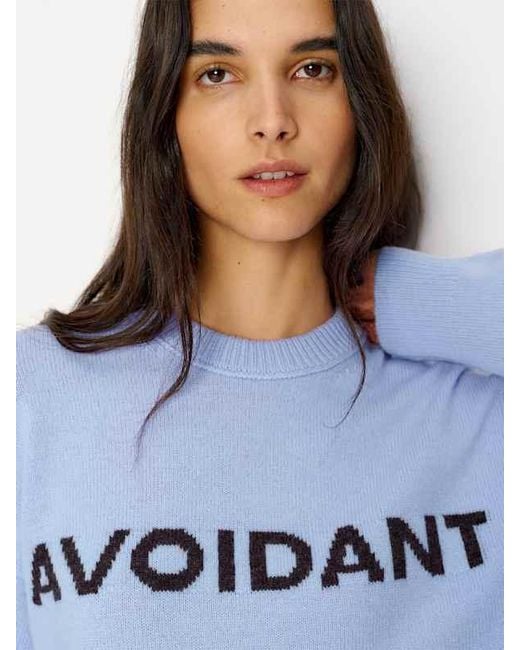 Reformation Blue Fabian Crew Sweater