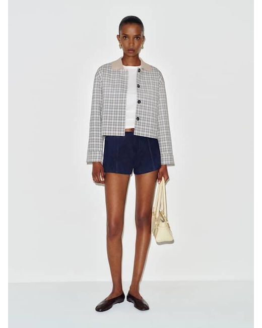 Reformation Blue Colby Jacket