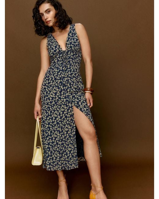 brown midi dress outfit ASTR the Label Elyse Dress