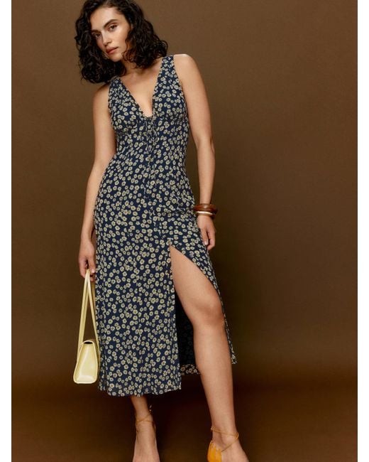 kalita brigitte maxi dress Kalita Brigitte Silk-habotai Maxi Dress in Blue