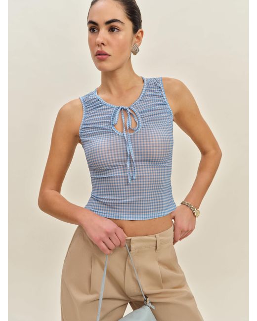 Reformation Blue Bella Knit Top