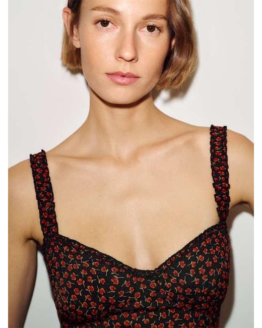 Reformation Black Tully Dress