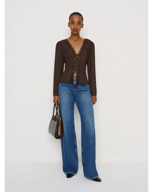 Reformation Blue Nadene Top 2