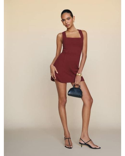 rai knit dress reformation Reformation Rai Knit Dress | Red