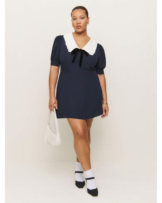 Reformation Blue Kaylia Dress Es