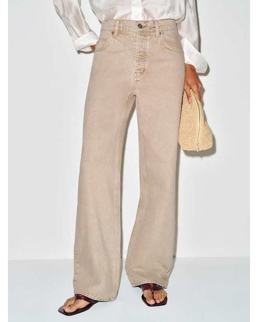 Reformation Natural Clyde Low Rise Baggy Jean Denim