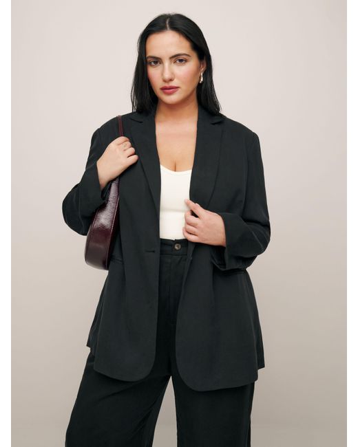 Reformation Black The Classic Relaxed Blazer Es