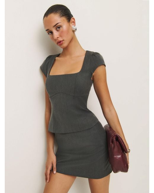 Reformation Gray Maud Two Piece 4
