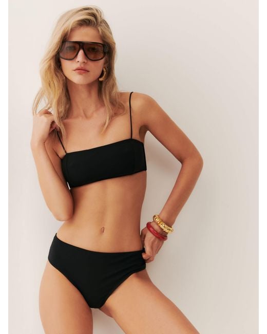 Reformation Black Monaco Bikini Top