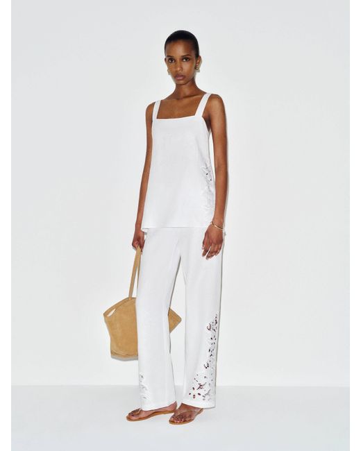 Reformation White Kristen Linen Two Piece
