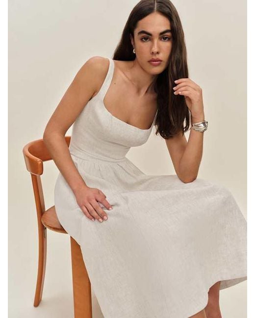 Reformation Natural Janu Linen Dress