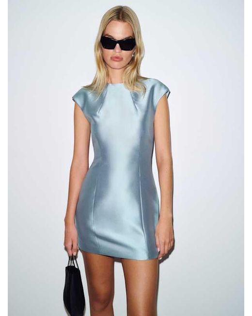 Reformation White Belden Mini Dress Powder 0