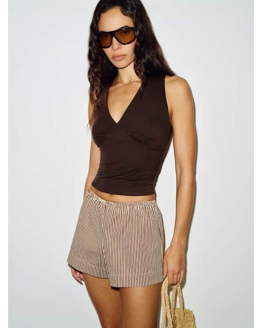 Reformation White Bowie Knit Top