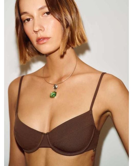 Reformation White Lanai Bikini Top
