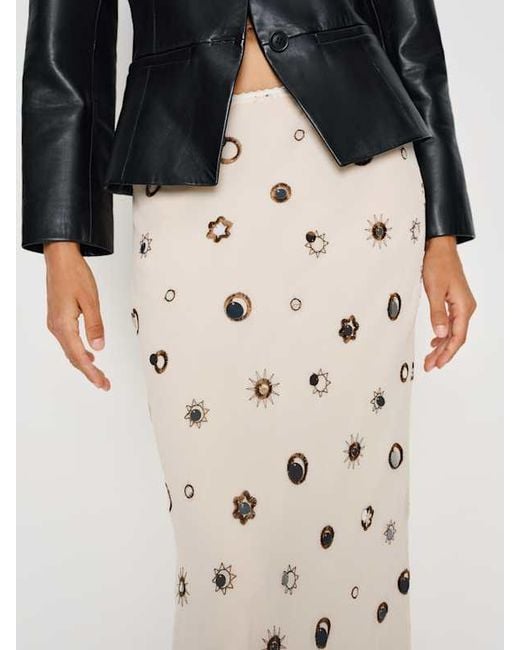 Reformation White Layla Skirt Silk 0